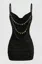 Black Ruched Backless Mini Dress