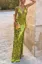 Green Sequin Halter Maxi Dress