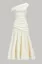 Cream Floral Ruched Maxi Dress