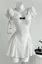 White Polka Dot Puff Sleeve Mini Dress