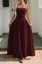 Wine Solid Textured Tube Maxi Dress
