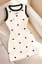 White Heart Print Mini Dress