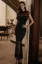 Black High-Neck Maxi Dress