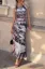 Black Abstract Printed Maxi Dress
