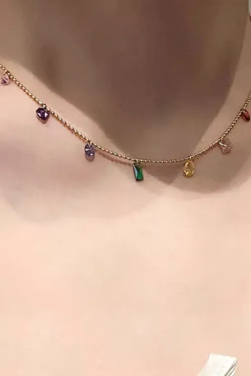 Multi-Colour Statement Necklace - Image 1