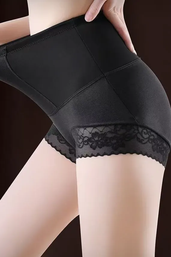 Black Lace High-Rise Shapewear - Image 1