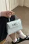 Light Blue Solid Pu Flap Bag