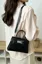 Black Solid Pu Shoulder Bag