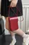 Red Solid Pu Flap Bag