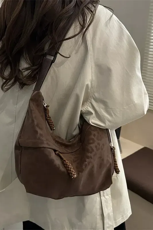 Brown Leopard Tassel Pu Bag - Image 1