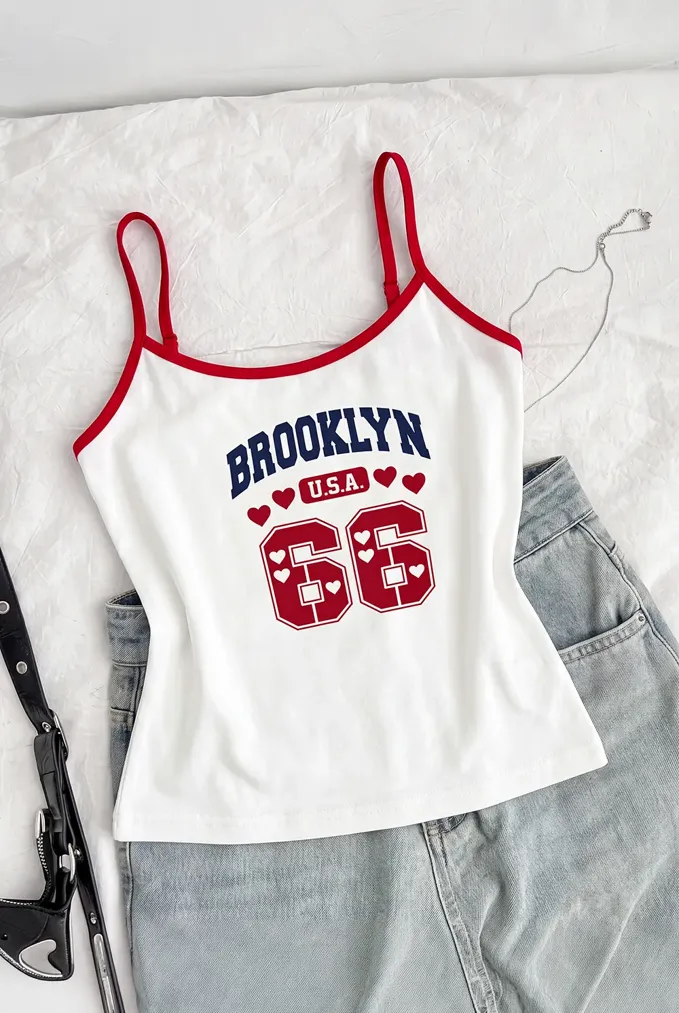 White Typography Scoop Neck T-Shirt - Image 1