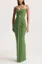Green Tube Neck Ruched Maxi Dress