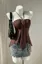 Brown Solid Embellished Halter Top