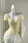 Light Yellow Embroidered Sweetheart Top