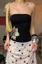 Black Embroidered Tube Crop Top
