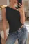 Black One-Shoulder Crop Top