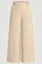Cream Mid Rise Wide Leg Trousers