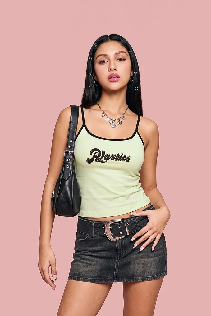 Beige Typography Scoop Neck T-Shirt - Image 1