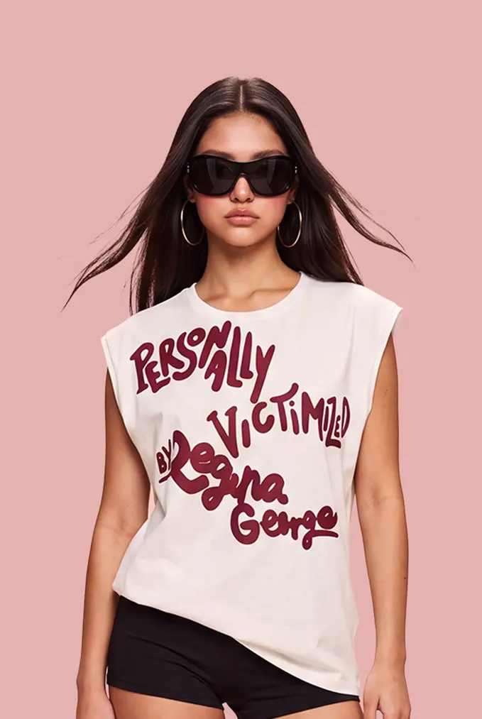 White Typography Crew Neck T-Shirt - Image 1