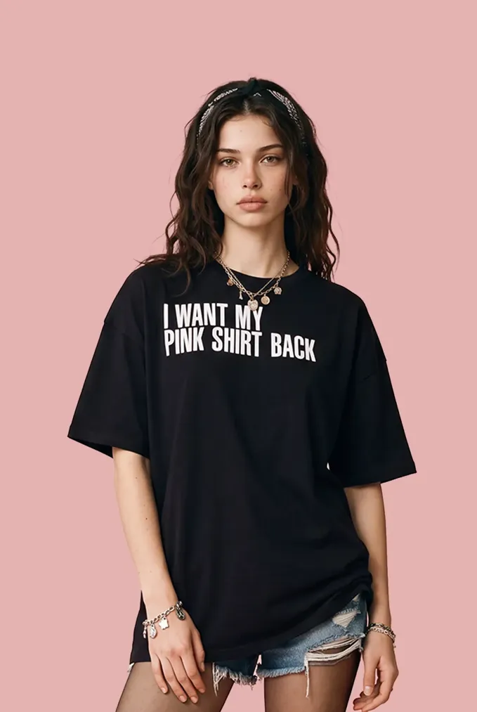 Black Typography Crew Neck T-Shirt - Image 1