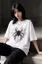 White Oversized Graphic Top
