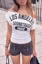 White Graphic Printed One-Shoulder T-Shirt