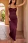 Wine Solid Mermaid Bodycon Dress
