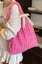Pink Textured Tote Bag