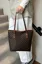 Dark Brown Printed Tote Bag