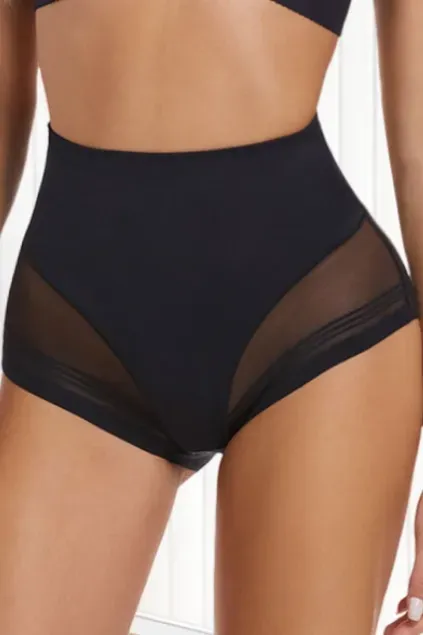 Black Solid High Rise Shapewear - Image 1