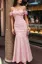 Light Pink Lace Mermaid Maxi Dress