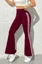 Maroon Striped High Rise Bootcut Trousers