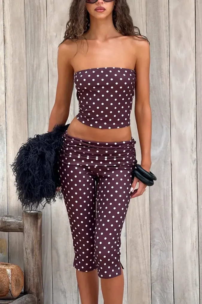 Purple Polka Dot Co-Ord Set - Image 1