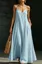 Light Blue V-Neck Maxi Dress