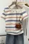 White Striped One Shoulder T-Shirt