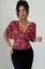 Maroon Floral V-Neck Top