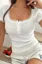 White Solid Lace T-Shirt