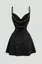 Black Shimmery Backless Mini Dress