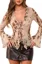 Beige Leopard Print Ruffle Top