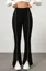 Black Solid High Rise Bootcut Trousers