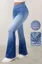Blue High Rise Bootcut Trousers