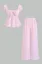 Light Pink Gingham Smocked Co-Ord Set