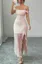Light Pink Lace Slit Maxi Dress