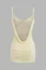 Cream Ruched Bodycon Mini Dress