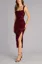 Wine Floral Slit Midi Dress