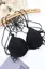 Black Solid Spider Web Bra