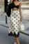 White Polka Dot Lace Midi Skirt