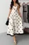 White Polka Dot Halter Midi Dress
