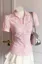 Light Pink Striped Buttoned Shirt