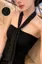 Black Halter Neck Crop Top